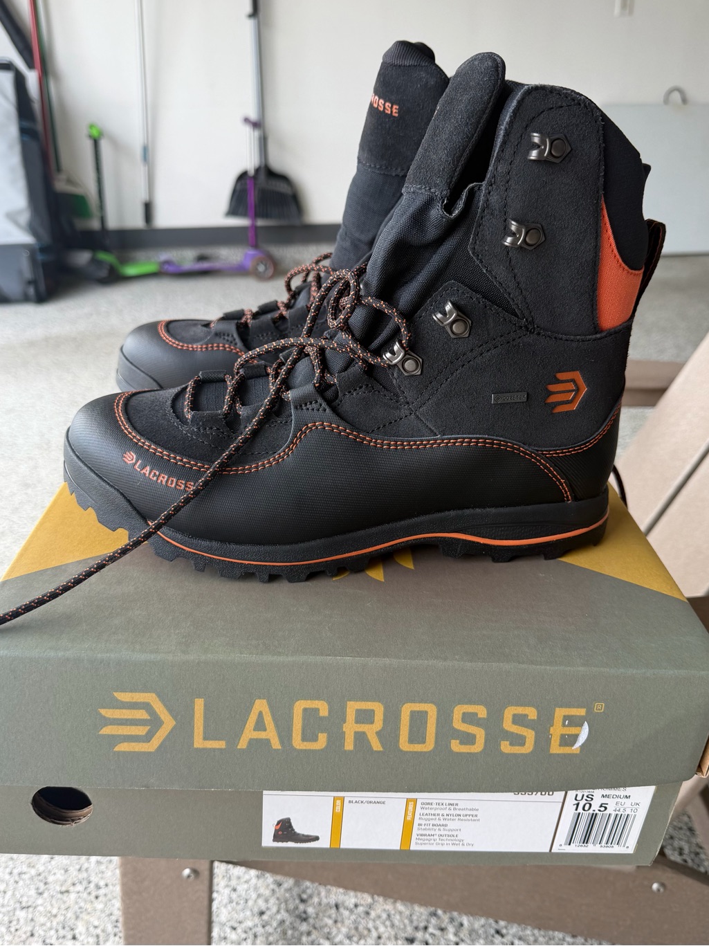 Lacrosse Black And Orange Men's Waterproof Outdoor Boots